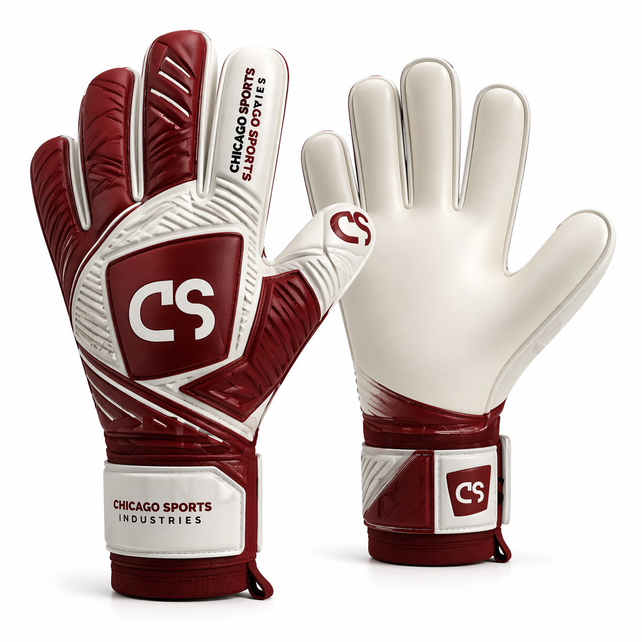 Premium goalkeeper glove on workshop bench